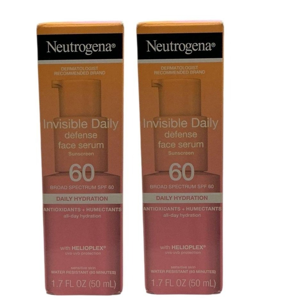 Neutrogena - Invisible Daily Face Serum SPF 60 (1.7 oz) - 2 Pack Sunscreen